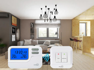 White Shell Battery Digital Programmable Thermostat 7 Day With HVAC Systems