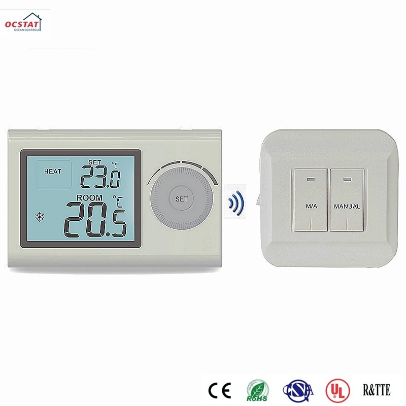 Non Programmable Wireless Digital Room Thermostat WIth Temperature