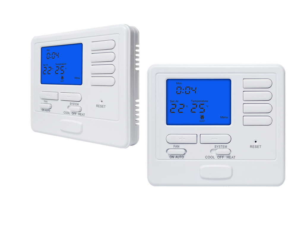 Blue LCD Backlight Digital Programmable Room Thermostat For HVAC System
