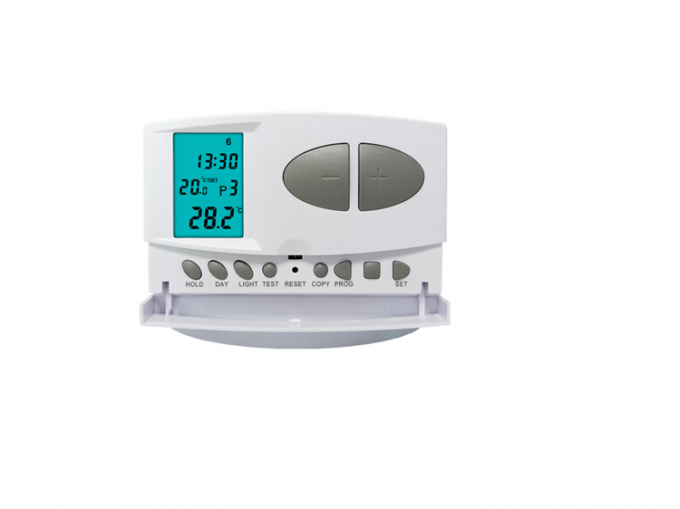 White Color 7 Day Programmable Thermostat , Digital Heating Thermostat