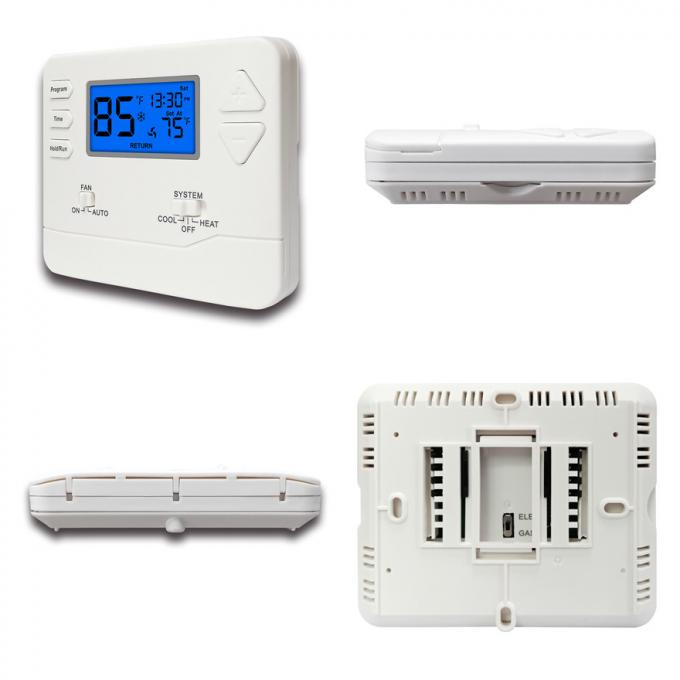 Universal HVAC System Weekly Programmable Thermostat 24 Volt With Push