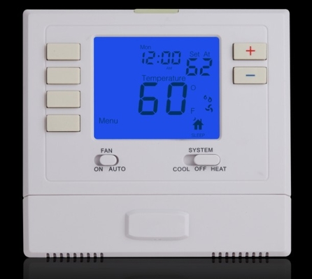 2 Heat 2 Cool Digital HVAC Thermostat Multi Stage With Blue Backlight