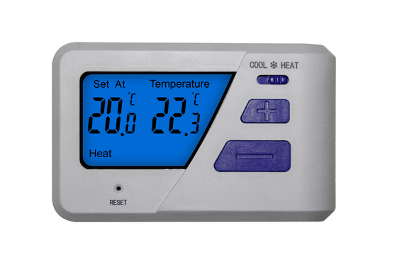 Wireless Gas Heater Thermostat RF Heat And Cool With Blue Backlight