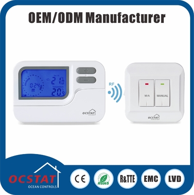 Programmable Heat Pump RF  Thermostat  5 - 2 Day Programmable Thermostat RF868MHZ radio frequency wireless RF thermostat