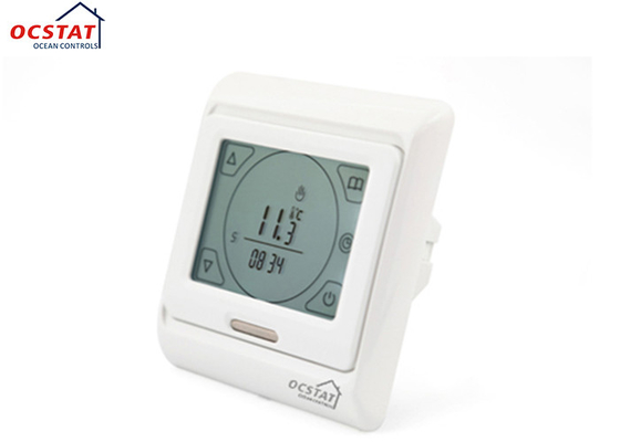 7 Day Programmable Electronic Room Thermostat , Touch Screen Floor Heating Thermostat