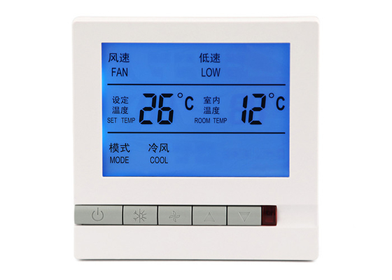 Backlight Fan Coil Thermostat Non Programmable / Digital Air Conditioning Thermostat