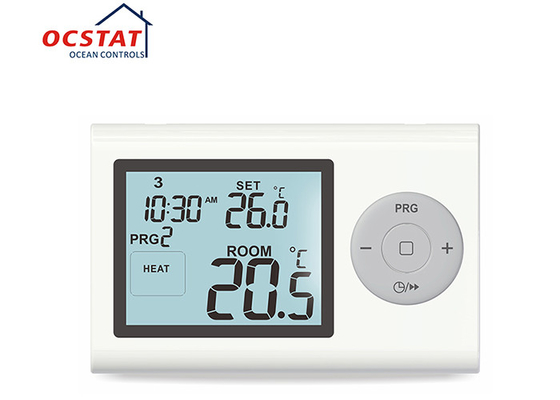 Large LCD Display wireless boiler thermostat Programmable , RF Heating Room Thermostat