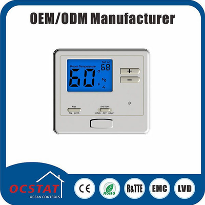 Non-programmable Digital   Heating and Cooling Room Temperature Thermostat with Frame
