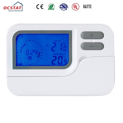 230VAC 7 Day Programmable Digital Floor Heating Room Thermostat with HEAT/COOL Switch