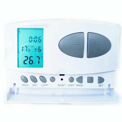 White Color 7 Day Programmable Thermostat , Digital Heating Thermostat