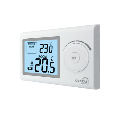 3A 2W Wired Room Thermostat Battery Operated Digital Color Screen