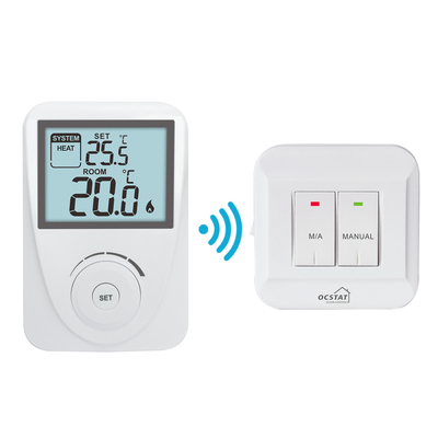 Wireless  Comfortable High Temperature Digital Heating RF Room Thermostat
