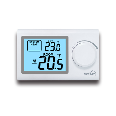 Smart Sensor Wired Room  Thermostat  Water / Floor Heating Rectangular Shape