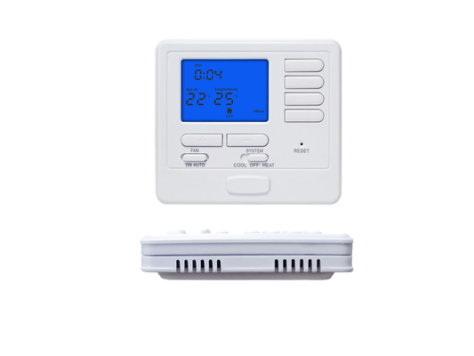 Electronic 7 Day Programmable Thermostat Blue Backlight Customized Color