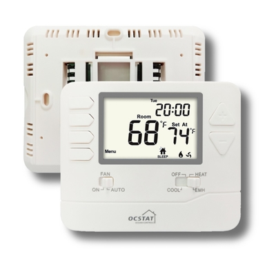 White Color Household Multi Stage Heat Pump Thermostat With CE  RoHS Standard