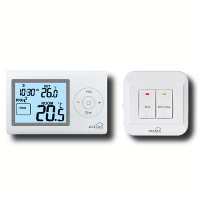 24 Hour RF Programmable Room Adjustable Temperature Thermostat  Multi - Function  Easy Operation