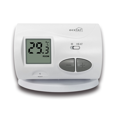 868Mhz White Electronic Large Button Digital Room Thermostat For Underfloor Heating