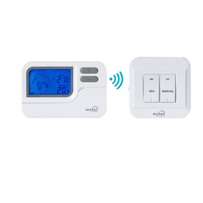 House Underfloor Heating Room Thermostat / Wireless  RF Programmable LED Room Temperature Thermostat