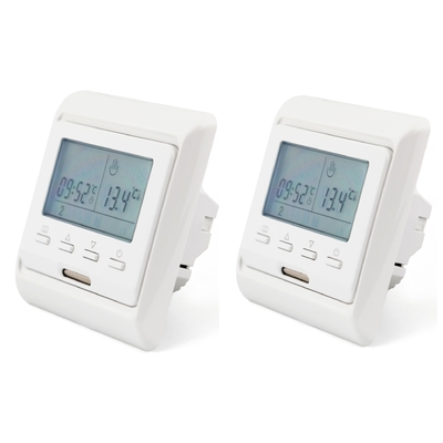 16A 7 - Day Programmable Underfloor Heating Thermostat With White Backlight