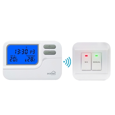 7 Day Programmable ABS White Color Wireless Thermostat For Heating Control