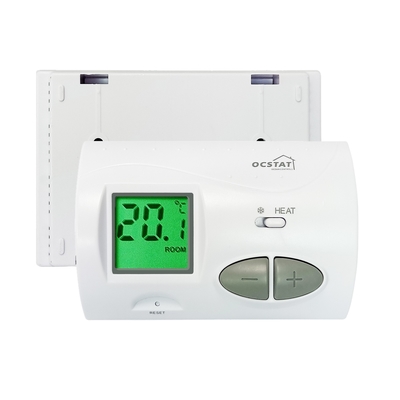 White Omron Relay Wired Heated Floor Thermostat For Indoor Bedroom