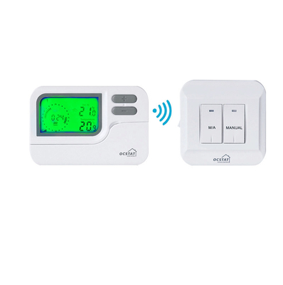 Stable Wireless Room Thermostat with Blue Backlight , 7 Day Programmable