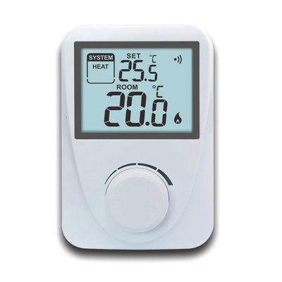 White Smart Household Wireless Room Thermostat  For Underfloor Heating