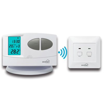 Digital Wireless Room Thermostat 7 Day Programmable Water Heating