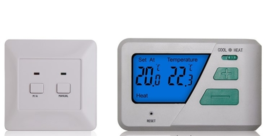 Backlight Wireless Boiler Wired Room Thermostat With NTC Sensor ROHS