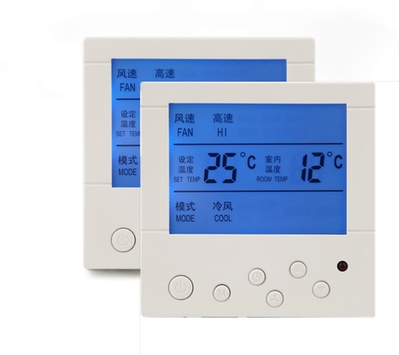 Smart Household Water / Floor Heating FCU Thermostat  50Hz Easy To Operate