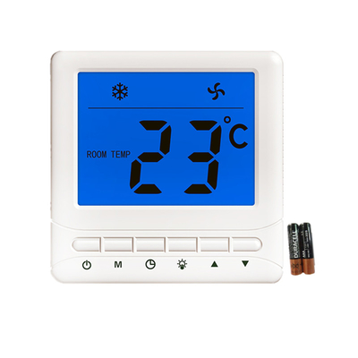 Blue Backlight Ventilator Digital Home Thermostat FCU Non Programmable Button