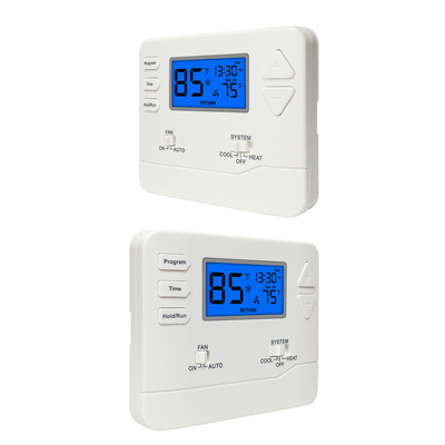 Universal HVAC System Weekly Programmable Thermostat 24 Volt With Push Buttons