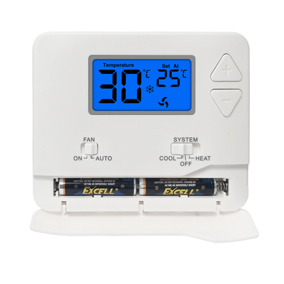 Standard White 24V Non Programmable Thermostat For Air Conditioning