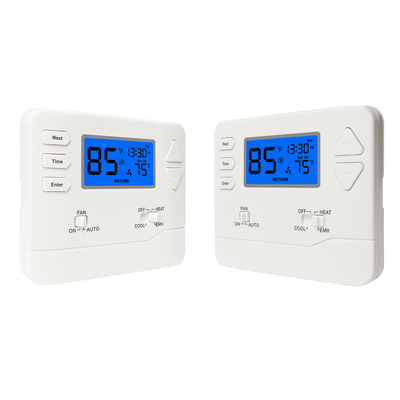 24 Volt Heating / Cooling Digital Room Thermostat Battery Operated For Heat Pump