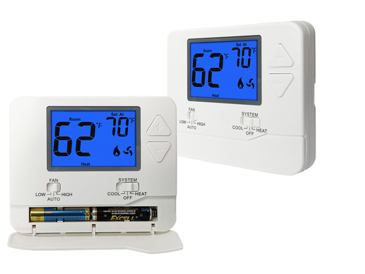 Fireproof ABS Sub - Base Digital Room Thermostat Heating And Cooling EMC FCC