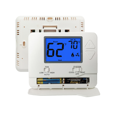 LCD Display Anti Flammable ABS Non Programmable Thermostat