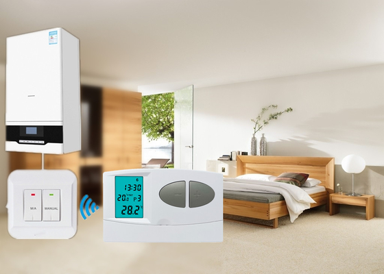 Blue Backlight Radio Frequency Thermostat 230V For Water Heater