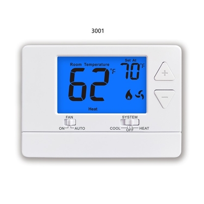 White Non Programmable 24V Electronic Room Thermostat With NTC Sensor