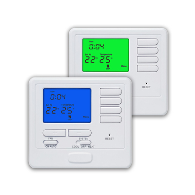 Digital FCU Room AUTO AC 7 Day Programmable Thermostat Heating And Cooling System