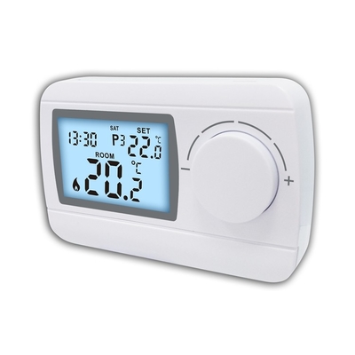 220V White ABS RF 7 Day Programmable Wireless Room Thermostat For Heating