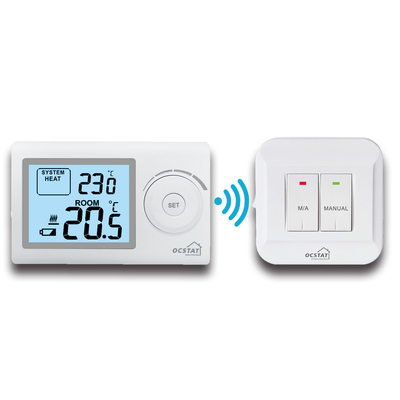 Transmitter / Receiver Wireless Heating Thermostat Cooling Non Programmable