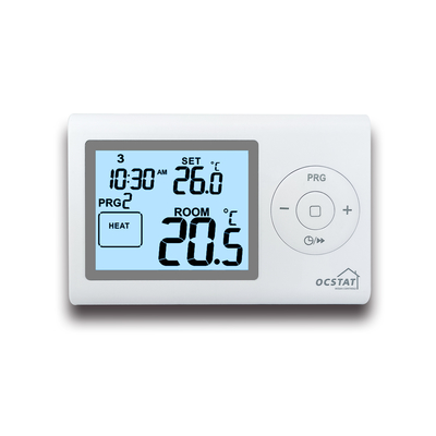 Transmitter / Receiver RF Room Thermostat 7 Day Programmable 6 Time / Temp Per Day