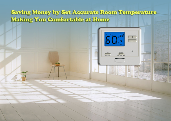 Heat Only Digital Thermostat , Thermostat For Heat Pump With Emergency Heat