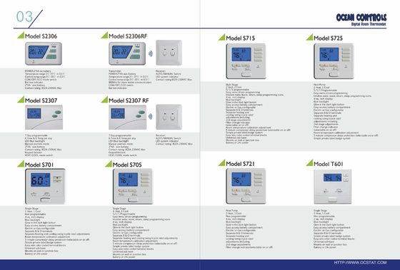 Battery Powered Underfloor Heating Room Thermostat For Combi Boiler