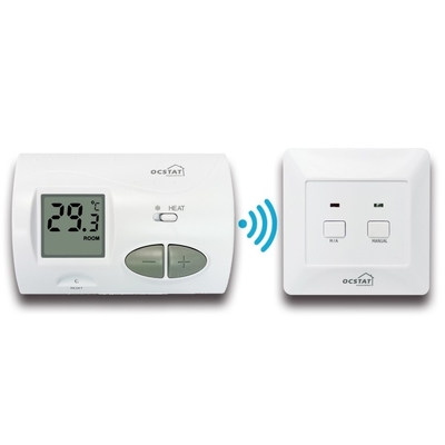 Riseem Temperature Control Digital LCD Display Thermostat with LED System Indicator