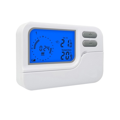Riseem Weekly Programmable Heating and Cooling Wireless Room Thermostat With LCD Display Temperature Control