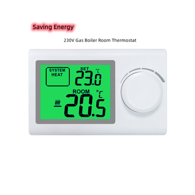 Riseem ROHS Non Programmable Thermostat / Large Button ABS 230V Wired Heating Controller Room Thermostat For Underfloor
