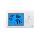 White Color Digital Programmable Room Central Heating Thermostat With Batter Supply