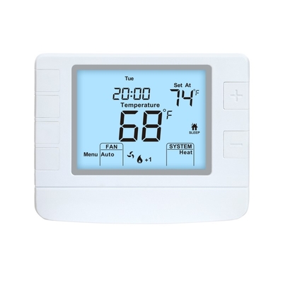 Riseem Heat Pump Menu Driven Programmable HVAC Thermostat , Air Conditioner Temperature Controller Room Thermostat