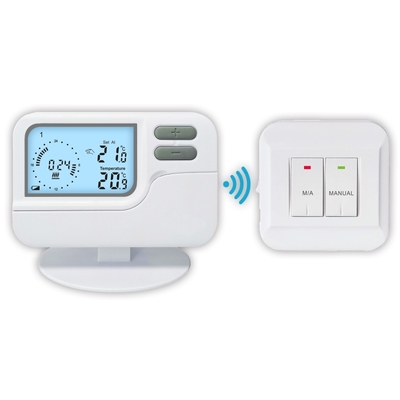 Riseem 7 Day Programmable Heating and Cooling LCD Display Room Thermostat with Wireless